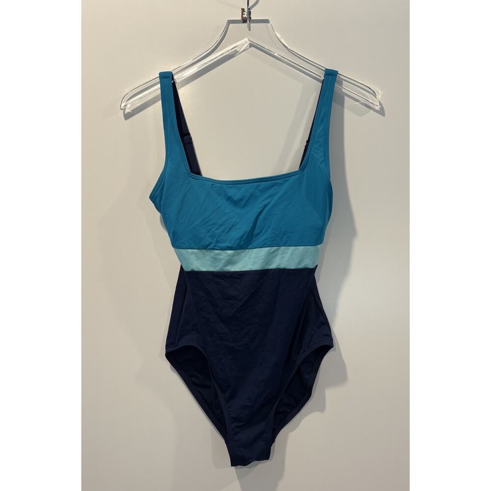 Talbots‎ Sun Ocean Sand Colorblock One Piece Swimsuit Womens Size 10 - Picture 4 of 6